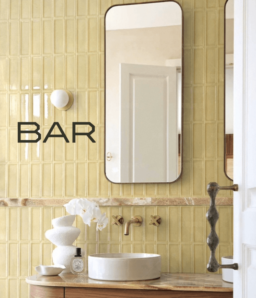 โมเสค TIMELESS TILES รุ่น BAR 29.3X28.5 ซม. สีเหลือง CREAMY YELLOW ผิวเงา_4